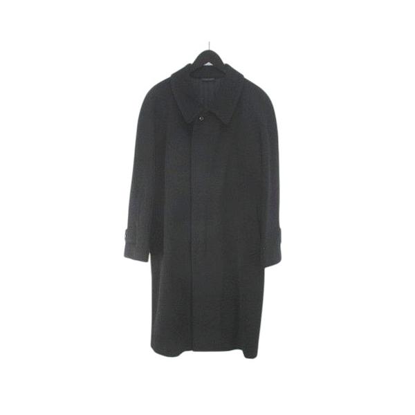 美品＊キンロックアンダーソン　高級カシミヤ100　ダブルチェスターコート　M 黒 キンロックアンダーソン Kinloch Anderson ステンカラーコート ロング