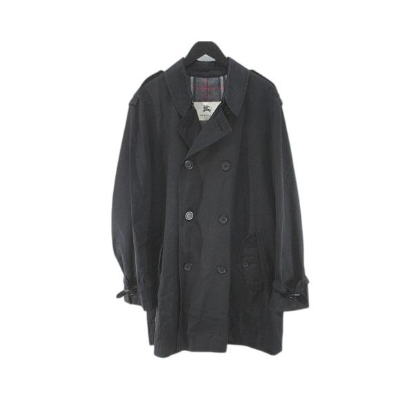 バーバリー ロンドン BURBERRY LONDON トレンチコート ミドル丈 黒系