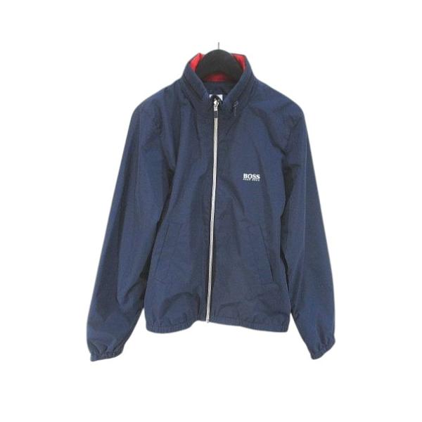 ヒューゴボス HUGO BOSS ジャケット 12-XS 紺系 ネイビー ロゴ 文字