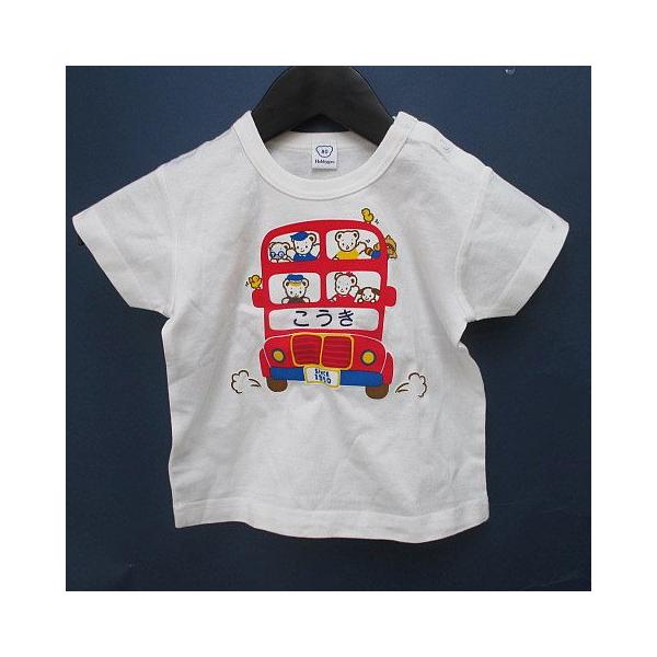 ファミリア Familiar 半袖 Tシャツ 80 白系 ホワイト 日本ベビーグロー