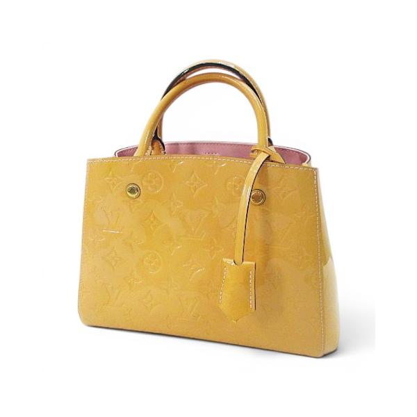 ルイヴィトン LOUIS VUITTON モノグラム ヴェルニ M50169 モンテーニュBB トートバッグ  ベージュ パテントレザー ハンドバッグ  レディー