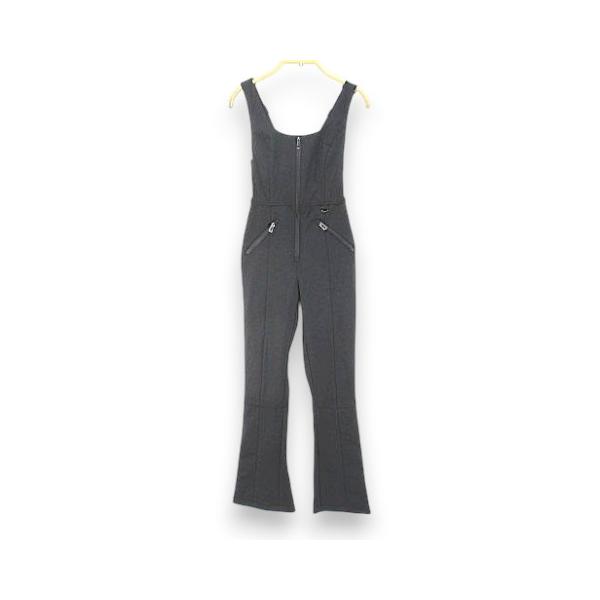 ザラ ZARA SKI スキーウェア スノーボードウェア オーバーオール パンツ XS 黒系 ブラック ストレッチ ジップアップ 裏起毛 無地 レディー