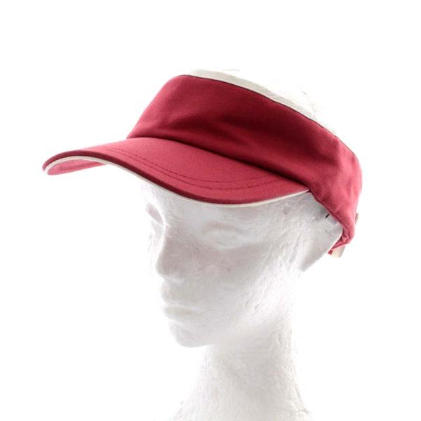 シャネル CHANEL スポーツライン ココマーク サンバイザー 帽子 赤 レッド 白 ホワイト /AN3 OH レディース  :081-102212140090:ブランド古着販売のベクトル 通販 