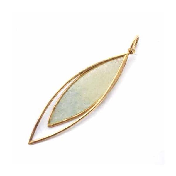 アガット agete K10チャーム ペンダントトップ リーフ ボタニカル