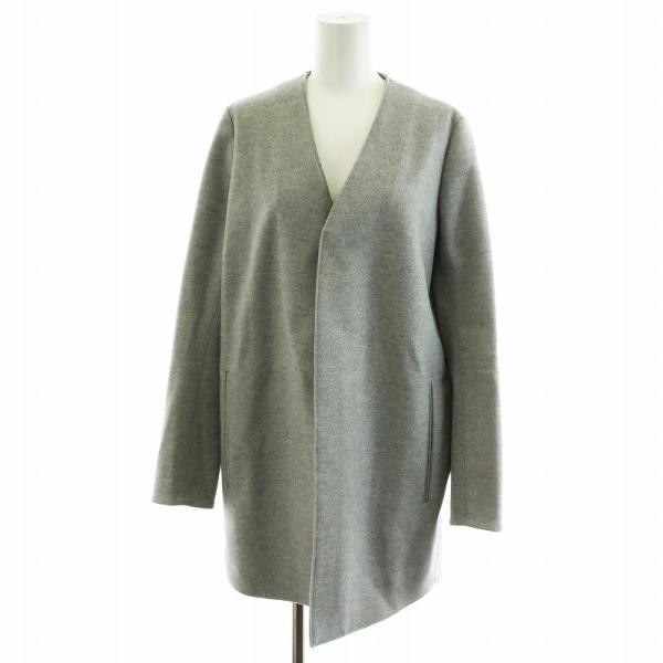 リラクス ウールコート ザ リラクス THE RERACS ノーカラーコート ミドル丈 ウール アウター