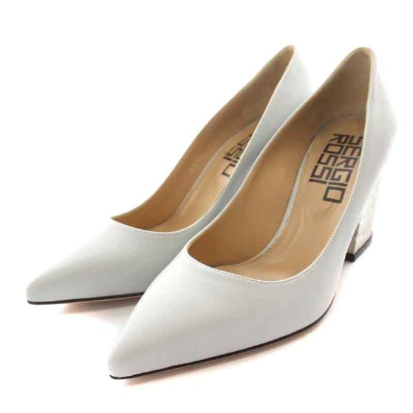 sergio rossi セルジオロッシ パンプス チャンキーヒール36 1/2 チャンキーヒール Sergio Rossi(セルジオロッシ) パンプス