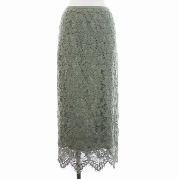 イエナ IENA 20SS レースタイトスカート ロング 34 XS 水色 20-060-900