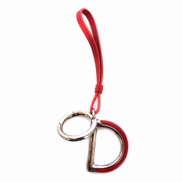 Christian Dior - クリスチャンディオール キーホルダー チャーム レザー 赤 Christian Dior クリスチャンディオール キーホルダー チャーム