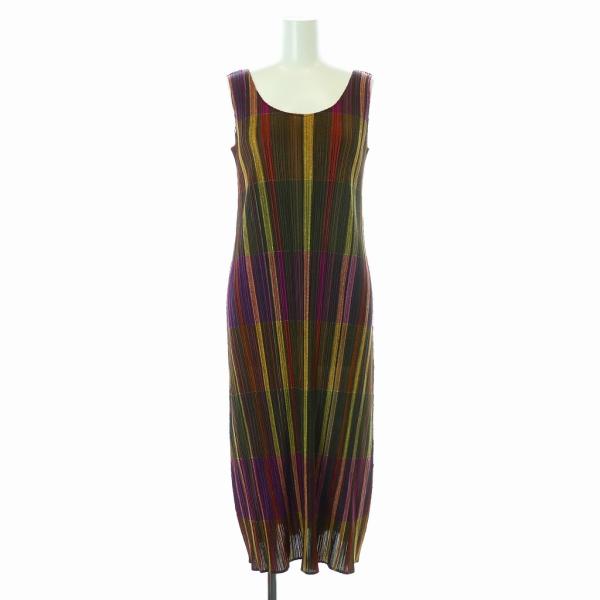 PLEATS PLEASE イッセイミヤケ プリーツワンピース フレア ロング 