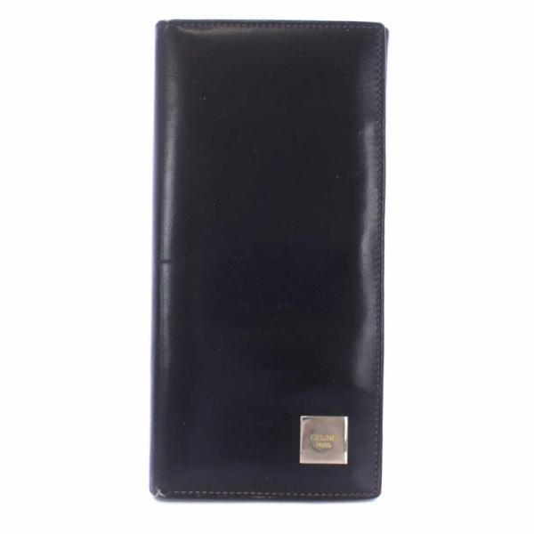 CELINE セリーヌ 長財布 二つ折り レザー 黒 ブラック /BM □OH