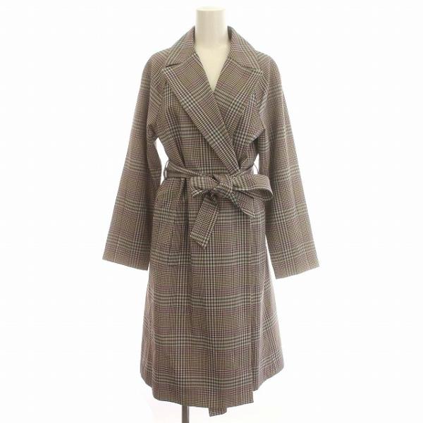 アナイ ANAYI 18SS コート チェック スプリングコート 背抜き 36