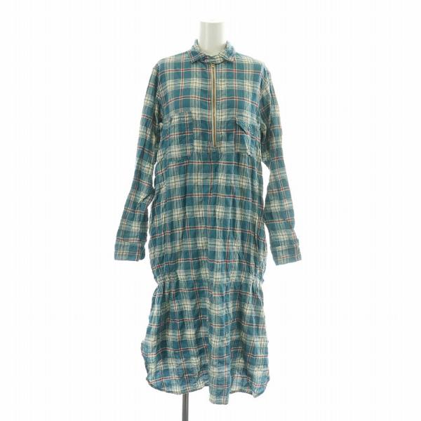 キャピタル kapital シャツワンピース 長袖 ひざ丈 レギュラーカラー