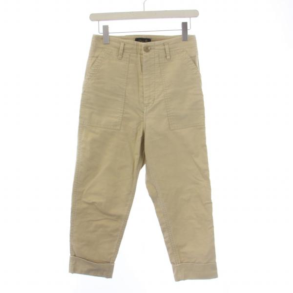 ドゥロワー34パンツ34 ドゥロワー Drawer ベイカーパンツ ジップフライ 34 XS ベージュ