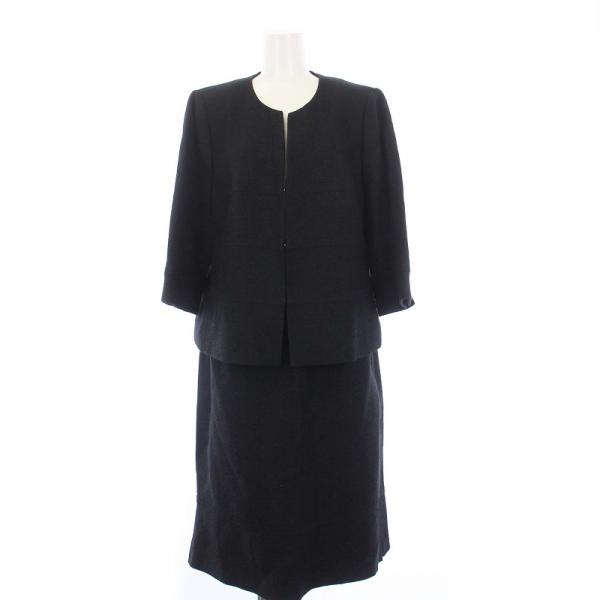 レリアン Leilian スーツ セットアップ ノーカラージャケット