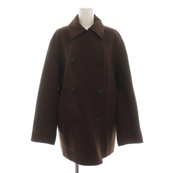 セオリー　ダークブラウン　ウールコート　Theory S〜M セオリー ダークブラウン ウールコート Theory S〜M - メルカリ