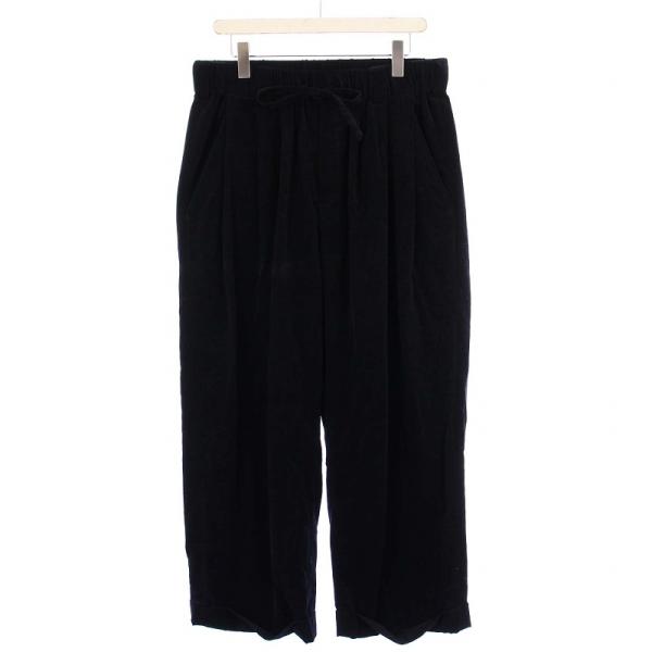 【中古】ブランワイエム Summer Corduroy Wide Pants サマーコーデュロイ ワイドパンツ イージーパンツ M ネイビー ブランワイエム Blanc YM Summer Corduroy Wide Pants サマー