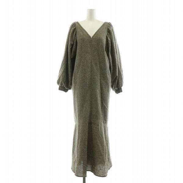 willfullyワンピース　新品、未使用、タグ付き ウィルフリー willfully ワンピース ロング 長袖 F ブラウン 2122-OP