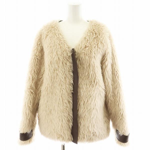 【中古】リムアーク rim.ark  Hairy fur BZ ファージャケット アウター F ベージュ 460EAS30-0320 /AN31 レディース vectorpremium_081-102502260074