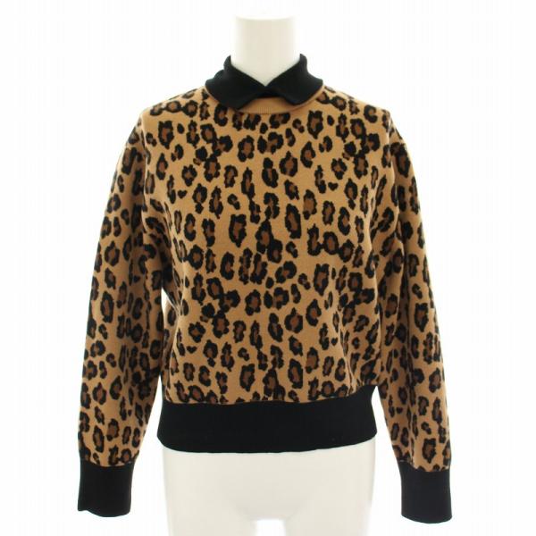 トーマスマグパイ THOMAS MAGPIE レオパード衿付きニットプルオーバー