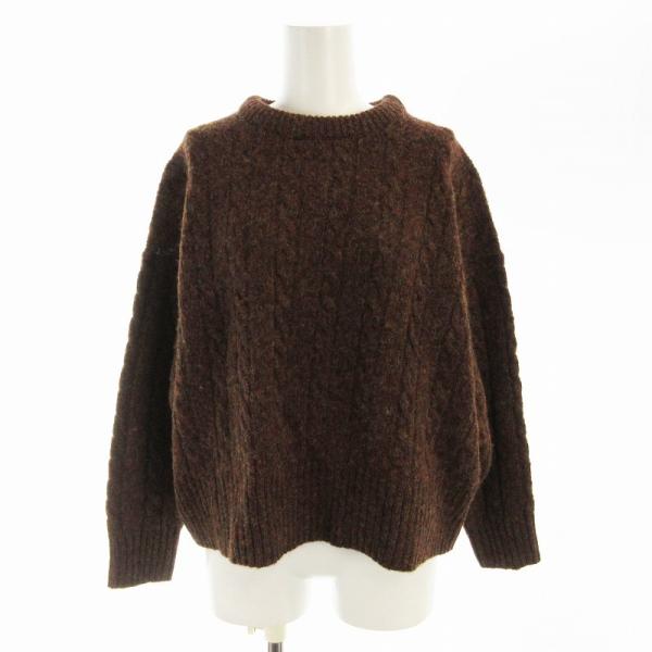 新品未使用　マカフィー　トゥモローランド　ニット　ガウンカーディガン　ブラウンS マカフィー(MACPHEE）トゥモローランド (TOMORROWLAND)シェットランド