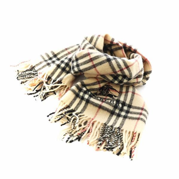 新品 バーバリーロンドン ノバチェック マフラー フリンジ 毛 ウール ベージュ BURBERRY バーバリー ノバチェック マフラー フリンジ ウール