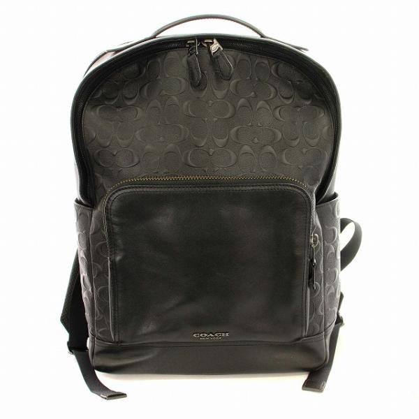 COACHコーチF50719 エンボスドGRAHAM グラハムバックパック 黒 COACH® Outlet | Graham Backpack In Signature Leather