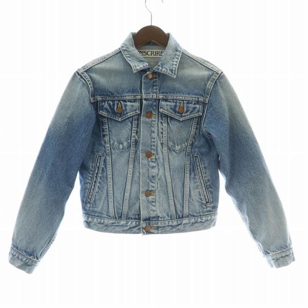 美品★INSCRIREデニムジャケット 38★アンスクリア アンスクリア INSCRIRE Tight Fit Denim Jacket タイトフィット