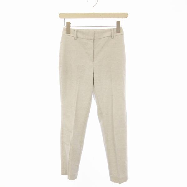 プラステ PLST PLUS STYLE スティックパンツ リネン混 XXS 白