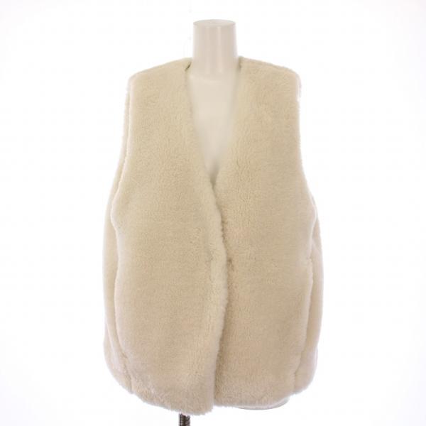 Noble - ノーブル スノーボアボリュームフォルムベスト Vネック F 白 ホワイト ノーブル NOBLE 24AW スノーボアボリュームフォルムベスト V