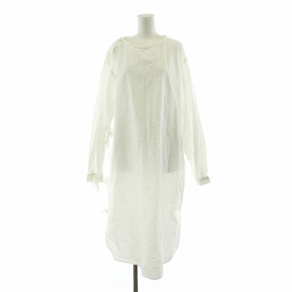 【TODAYFUL】バンドカラー ロングシャツワンピース アイボリー　M バンドカラーシャツワンピース（マキシ・ロングワンピース