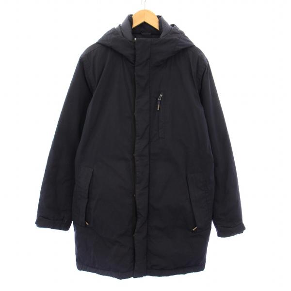 THE NORTH FACE - ザノースフェイス ナボルダウンコート アウター ロング丈 フード ロゴ 紺 THE NORTH FACE ザノースフェイス ナボルダウンコート アウター