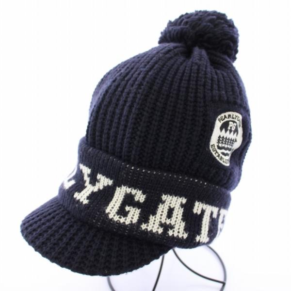 パーリーゲイツ PEARLY GATES つば付きニット帽 キャップ 帽子