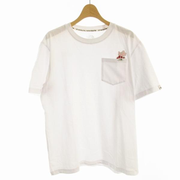 【新品・韓国限定 】　ノースフェイス　半袖　Tシャツ　ビッグロゴ　ホワイト　L THE NORTH FACE ザノースフェイス GREEN EARTH POCKET S/S R/TEE