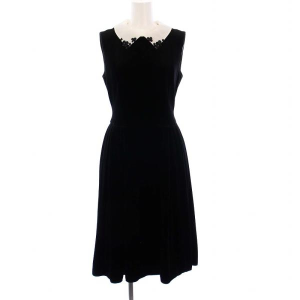 ベロアノワール バイ フォクシー ニューヨーク プチポイントドレス