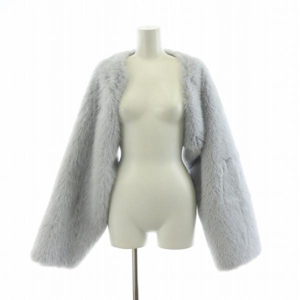 【リナシメント】可愛いクリームホワイト！ふわふわ柔らかエコファーボレロジャケット リナシメント】可愛いクリームホワイト！ふわふわ柔らかエコ