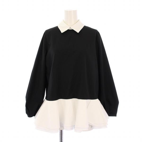 トレフルプラスワン trefle+1 白襟トップス シャツ ブラウス