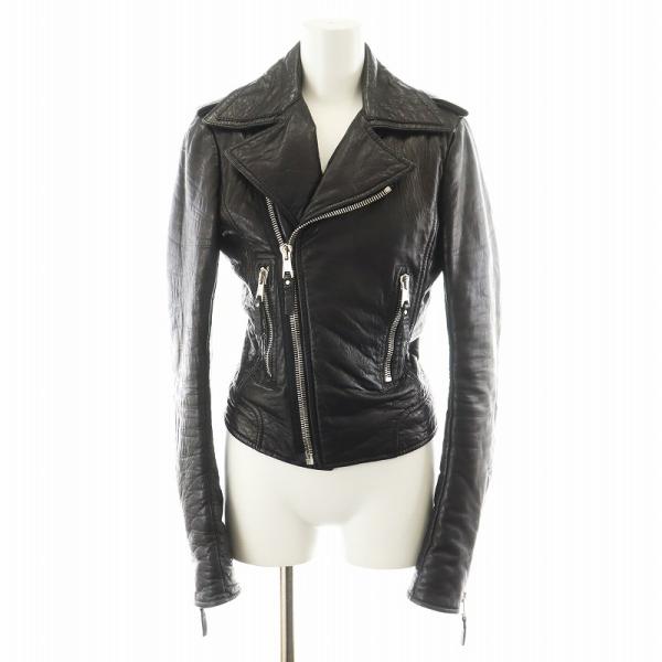 BALENCIAGA ライダース ジャケット 36 ブラック バレンシアガ BALENCIAGA(バレンシアガ) ペインテッドUSED加工ライダース