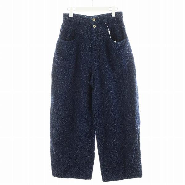 美品 アメリ 24 MEDI SCRATCH OVAL WIDE DENIM Ameri（アメリ）の「MEDI SCRATCH OVAL WIDE DENIM（デニム