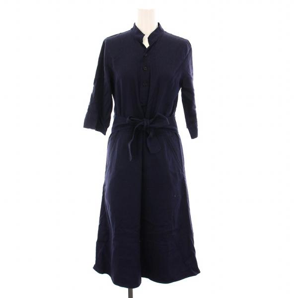 A.P.C アーペーセー　ワンピース　長袖　Aライン　ネイビー　紺色 ネイビー（紺）系 A.P.C.(アーペーセー) ワンピース(レディース