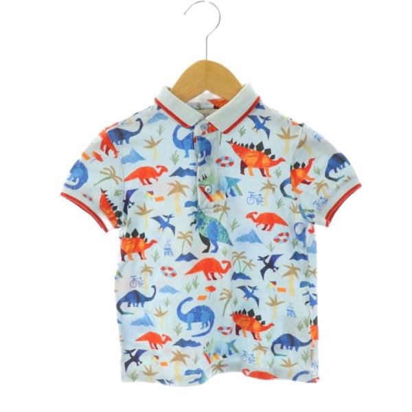 ポールスミス PAUL SMITH JUNIOR ポロシャツ 半袖 恐竜 110cm 水色 /AT キッズ【ブランド】ポールスミス PAUL SMITH【表記サイズ】110cm【実寸サイズ】肩幅：26cm　身幅：31cm　着丈：40cm　袖...