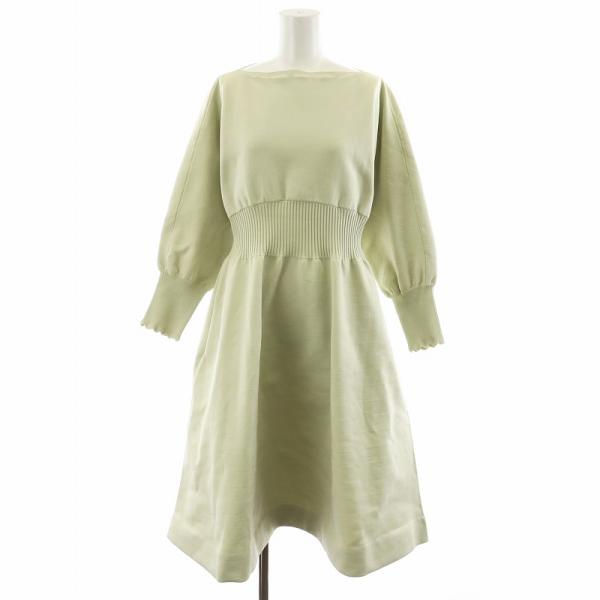 美品セルフォード　ニットワンピース　グリーン　ブラウン　CELFORD 36 CELFORD（セルフォード） ニットワンピース 36 グリーン レディース