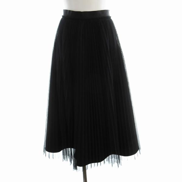 ミラオーウェン Mila Owen 23AW ウエストゴムプリーツチュール