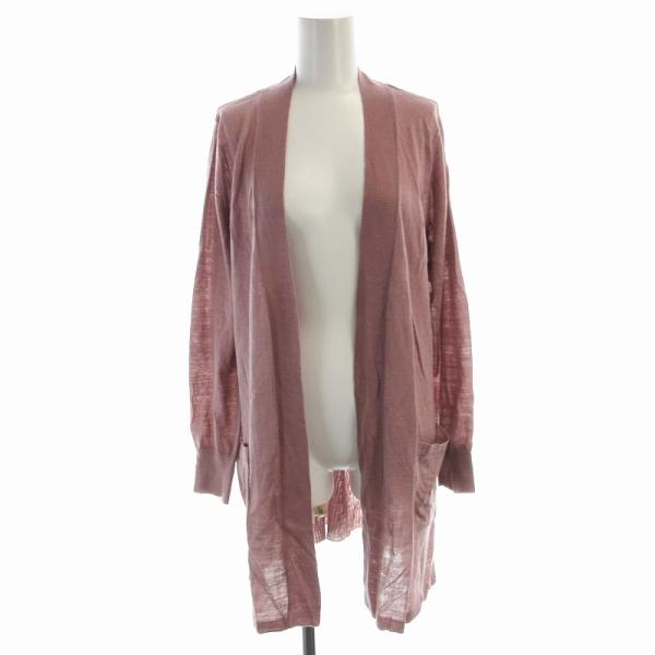 ローラアシュレイ LAURA ASHLEY カーディガン ニット ロング 38 ピンク