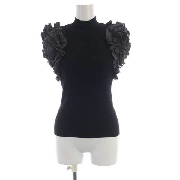 マイストラーダ　フリル付きノースリーブニット 38 マイストラーダ Mystrada 23SS ニット セーター ノースリーブ