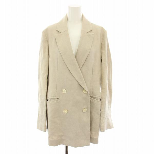 【中古】カオス CHAOS テーラードジャケット ダブル 麻 リネン F ベージュ CH007016ER /YT レディース カオス CHAOS テーラードジャケット ダブル 麻 リネン F ベージュ