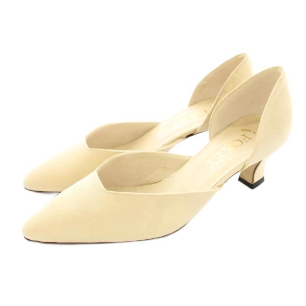 FOXEY 未使用パンプス FOXEY フォクシー パンプス チャンキーヒール 36.5 ベージュ /KU