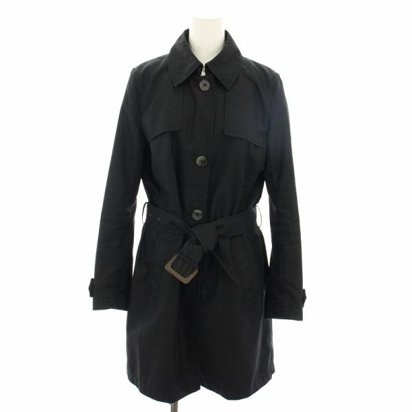 HERNO ヘルノ　黒 ダブルブレスト トレンチコート　光沢　46 ブラック HERNO ヘルノ 黒 ダブルブレスト トレンチコート 光沢 46 ブラック