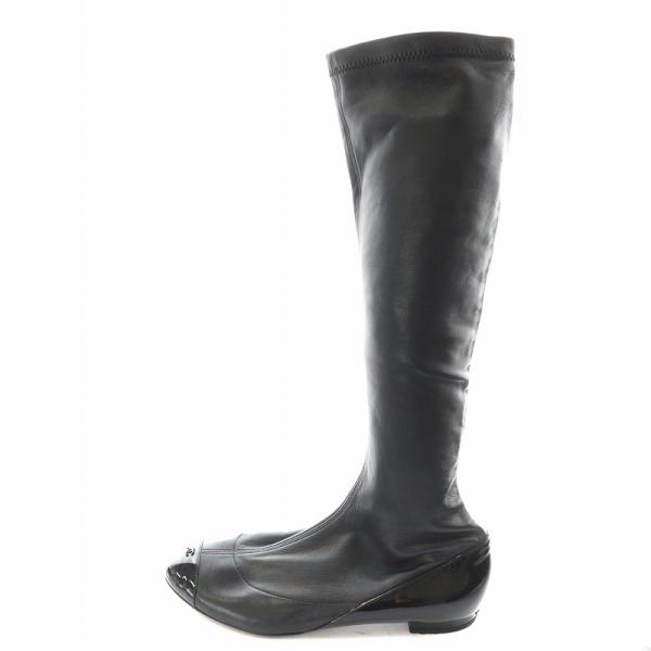 CHANEL（シャネル） ココマーク ショートブーツ アーモンドトゥ 切替