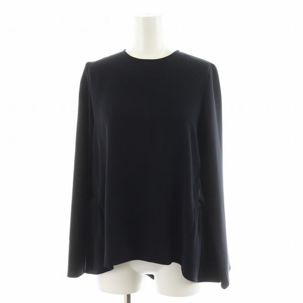 ヨーコチャン YOKO CHAN バックギャザー シャツ ブラウス 長袖 36 黒  