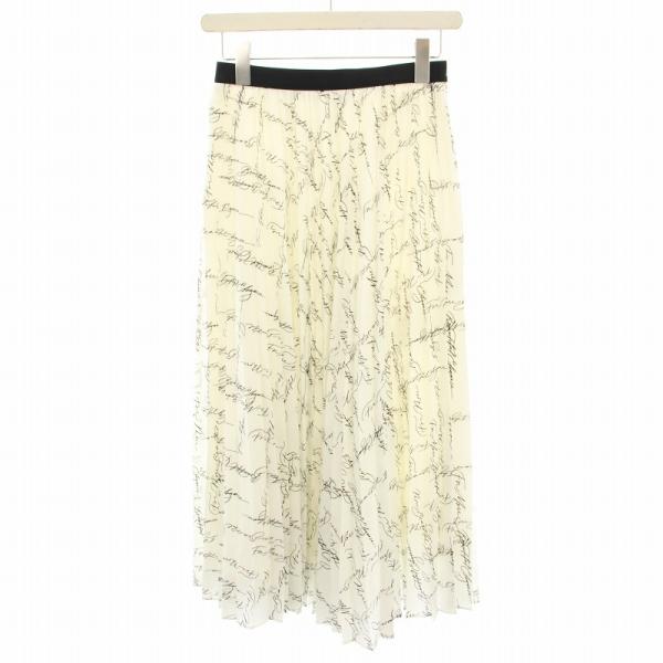 アナイ ANAYI 23AW カリグラフィープリントプリーツスカート